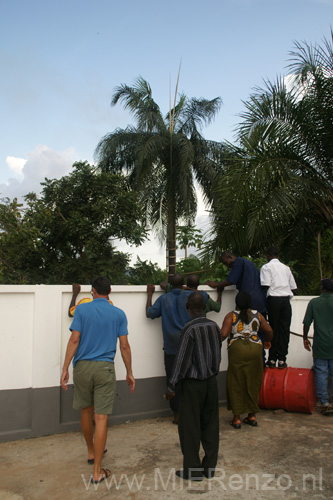 20091109154318 Ghana - Iedereen kijkt mee hoe het dier ten prooi valt